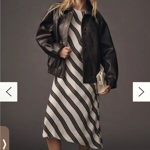 Women's Black Faux Leather Bomber Jacket